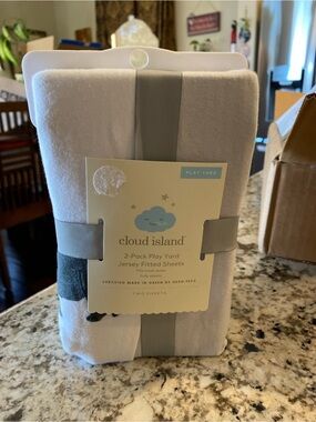 cloud island White Jersey Fitted Sheets 2-Pack